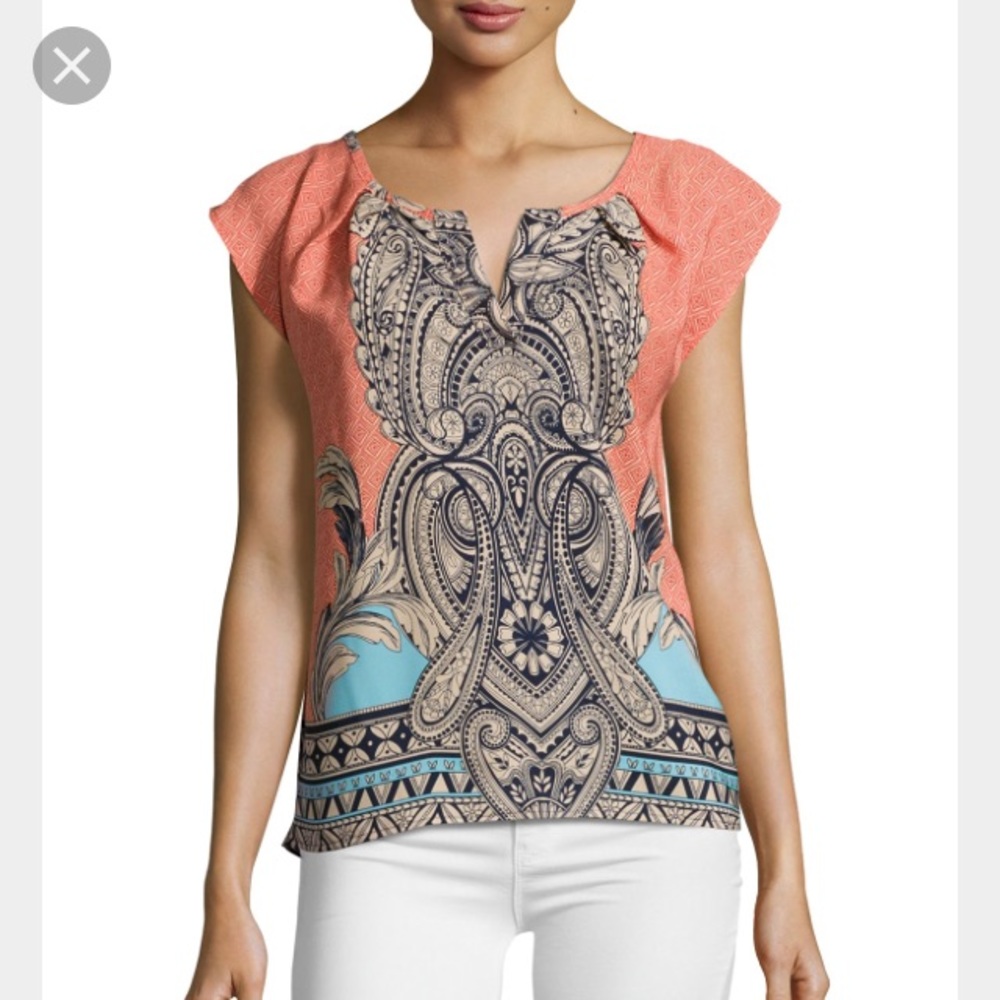 Fraiche by J Paisley Cap-sleeve Tunic